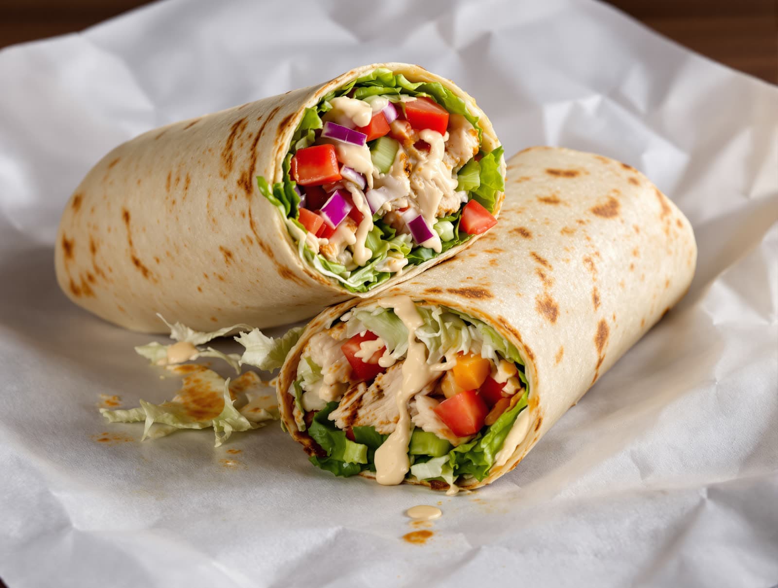 Wrap poulet classique